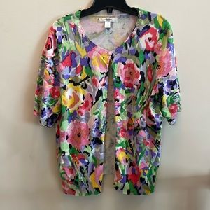 Vintage Liz Claiborne short sleeved cardigan
